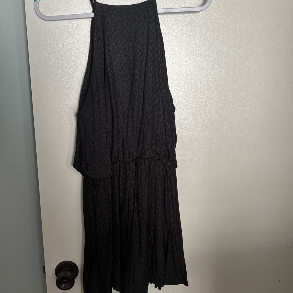 She + Sky Black Open-Back Romper